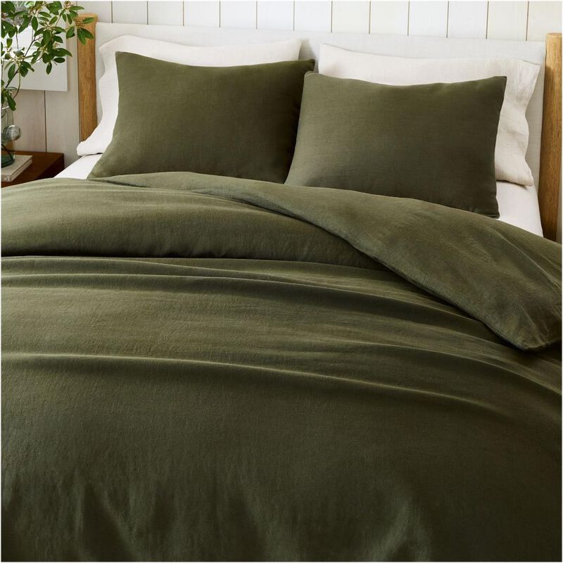 West Elm European Linen Quilt Cover King image number 1